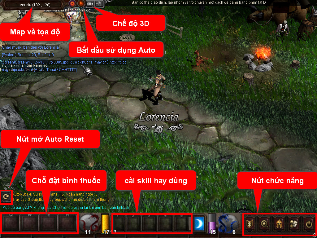 Chức năng chính của Game MU Thiên Vương